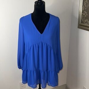 Elegant Blue Women's Dress
